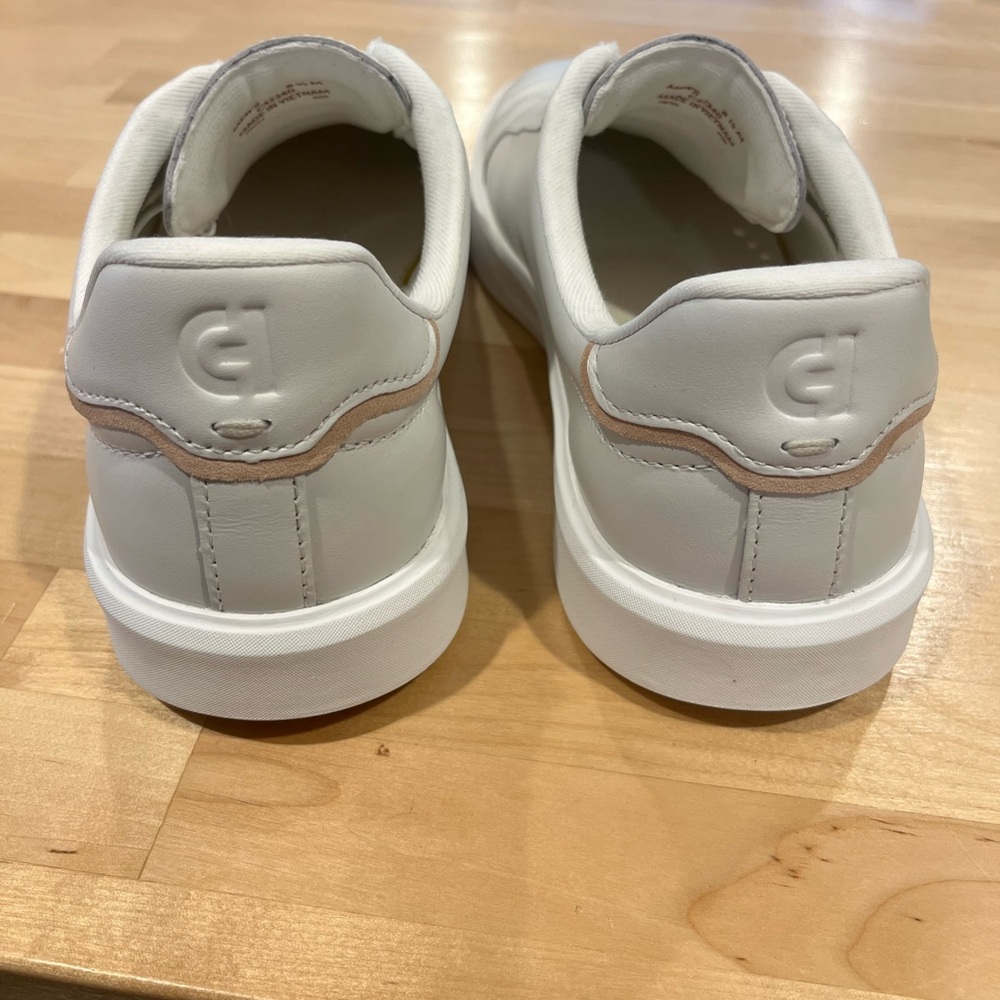 SLIP-ON. Worn once! Cole Haan White Slip-On Sneakers. Original box! - Picture 6 of 14